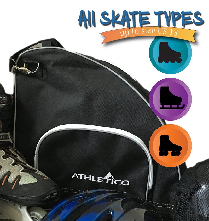 Athletico Ice & Inline Skate Bag - Premium Bag to Carry Ice Skates, Roller Skates, Inline Skates for Both Kids and Adults (Pink) - Image 3
